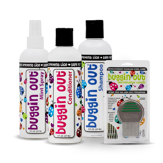 Buggin Out Daily Care Kit shampoo bottle promotes gentle cleansing for all hair types