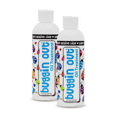 Buggin Out dimethicone oil bottle application for smooth, lice-free hair
