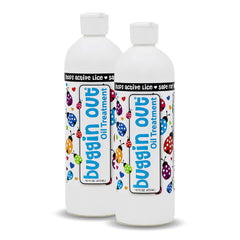 Buggin Out dimethicone oil bottle for lice care and easy combing
