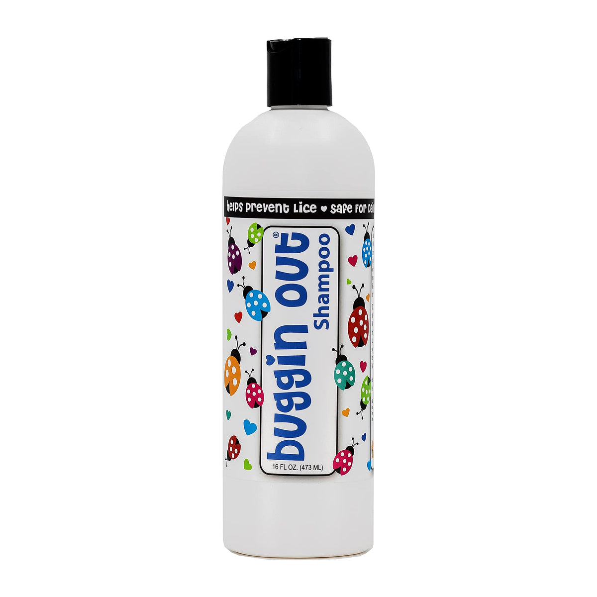 Buggin Out Lice Prevention Shampoo bottle front view showing daily hair protection