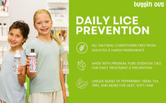 Buggin Out Lice Prevention Shampoo pump dispensing for easy daily application