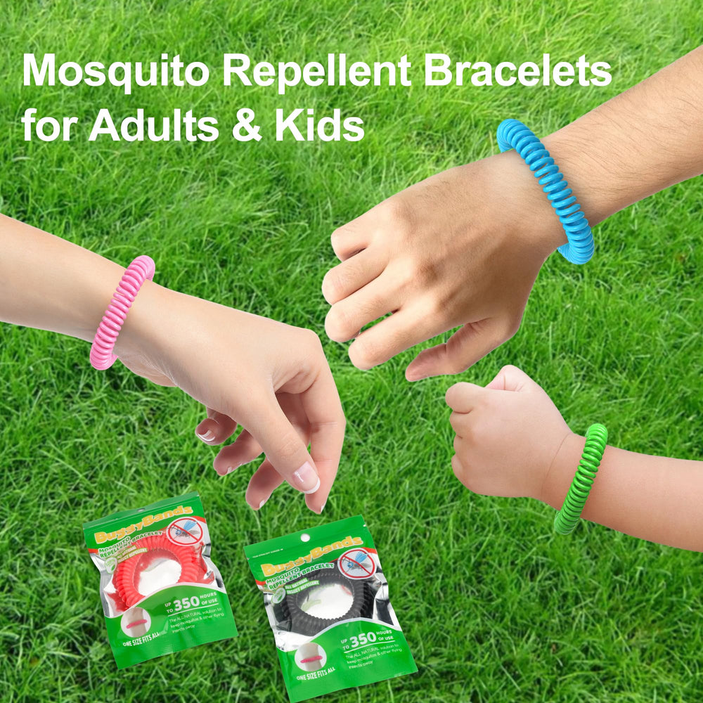 BuggyBands individually wrapped bracelets for easy on-the-go protection