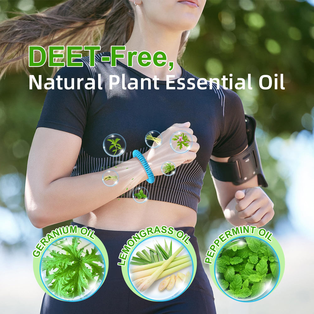 BuggyBands wearer enjoys outdoor or indoor use during camping, hiking, or gardening