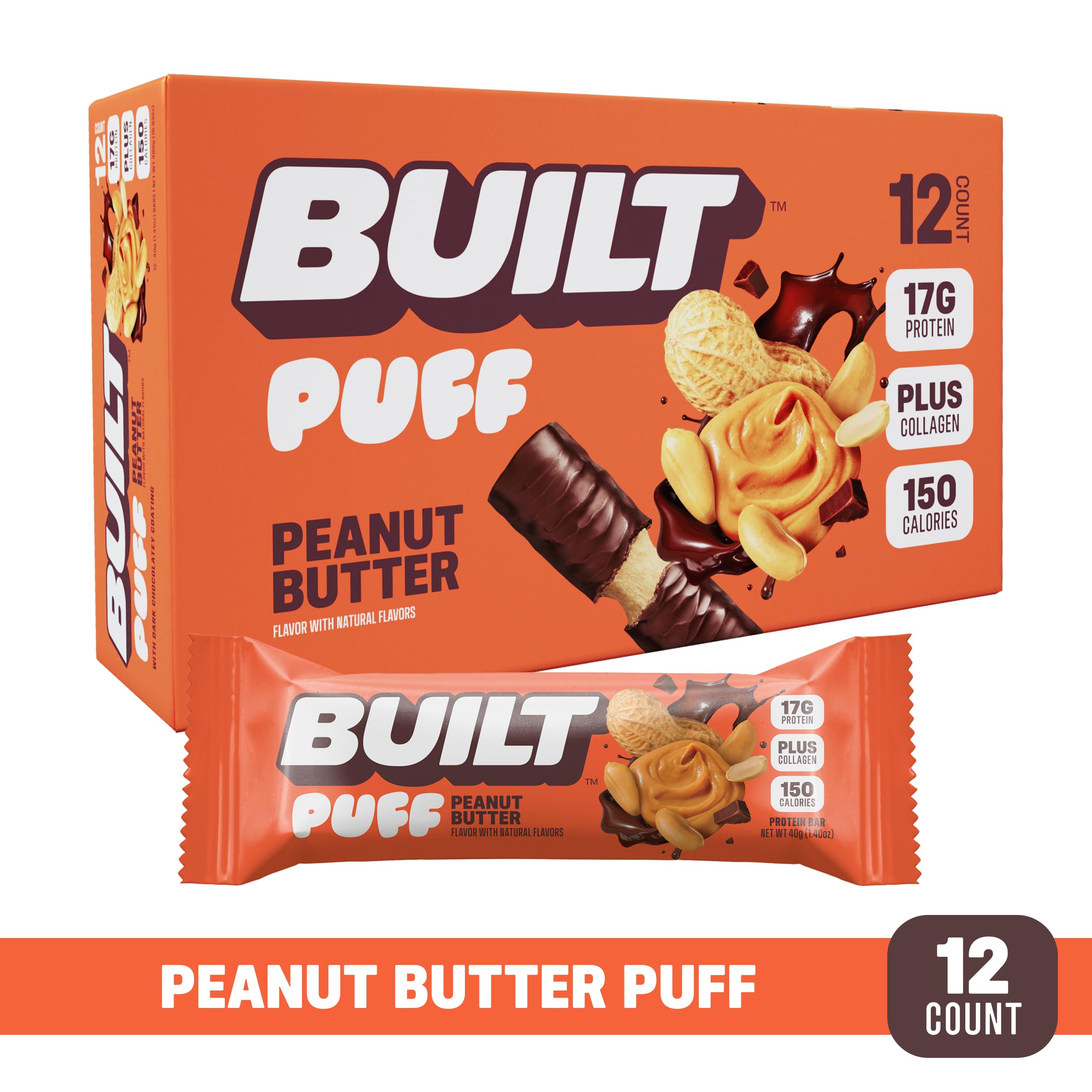 Built Bar Puff energizing snack pack for busy days