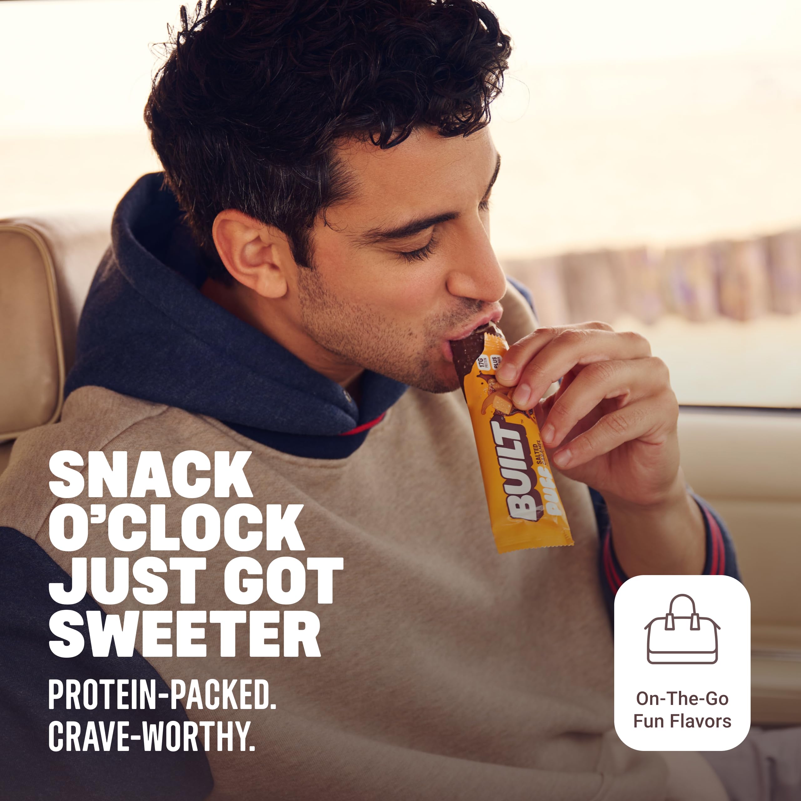 Visible ingredients of Built Bar Puff Salted Caramel indicate collagen inclusion.