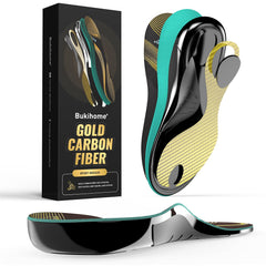 Bukihome carbon fiber insoles provide arch support for daily comfort and light running.