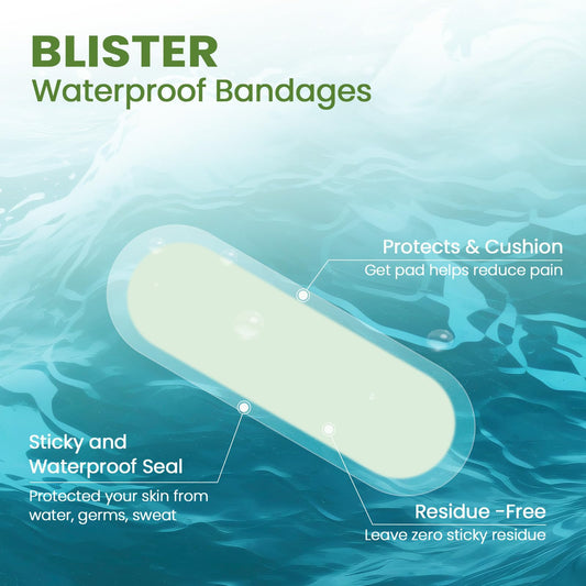 Bukihome Gel Blister Bandages foot application on the sole provides friction protection.