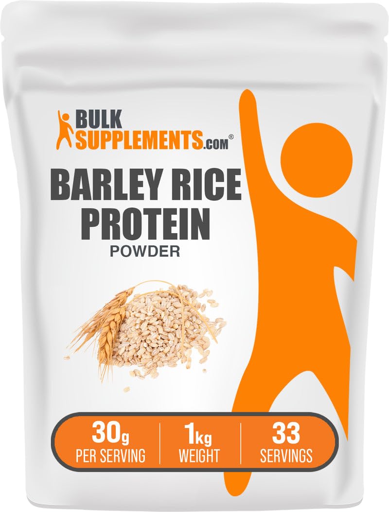 BulkSupplements Barley Rice Protein Powder bottle for vegan smoothies