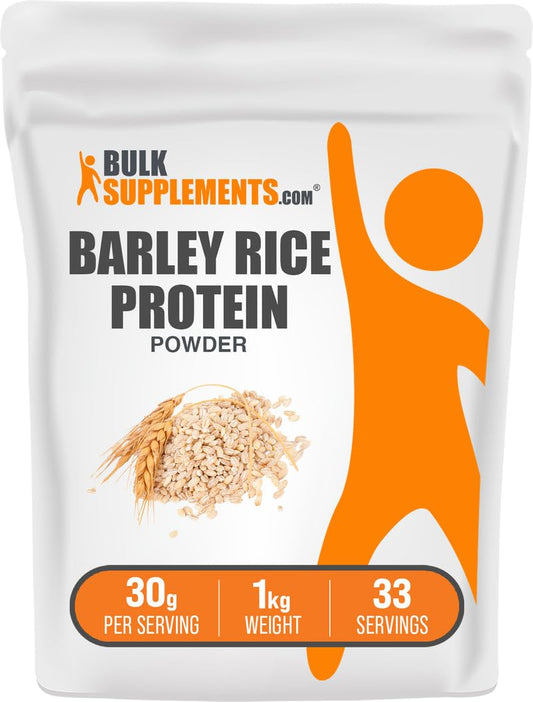 BulkSupplements Barley Rice Protein Powder bottle for vegan smoothies