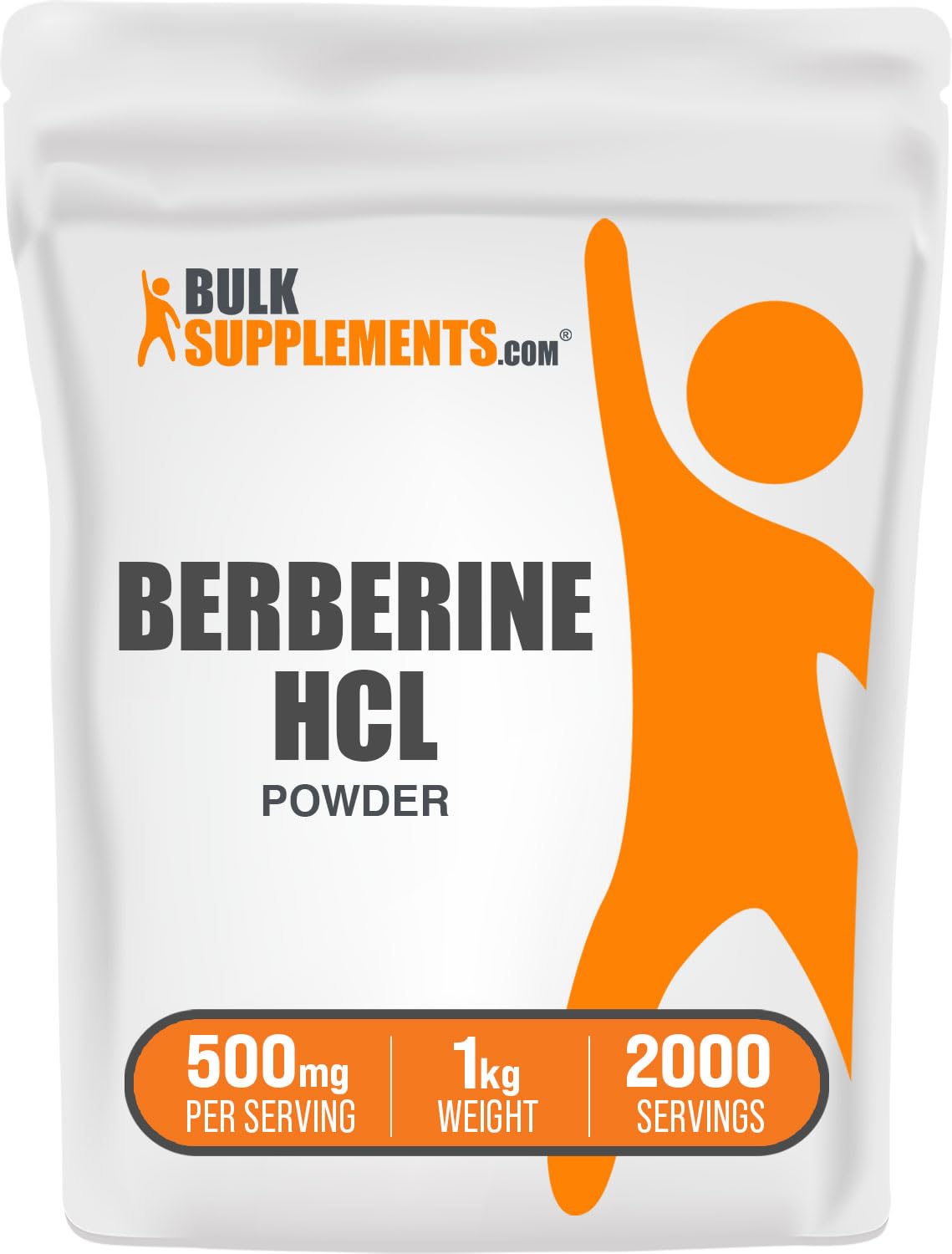 BulkSupplements Berberine HCl powder jar supports daily wellness.