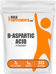 BulkSupplements D-Aspartic Acid powder bottle ready to mix