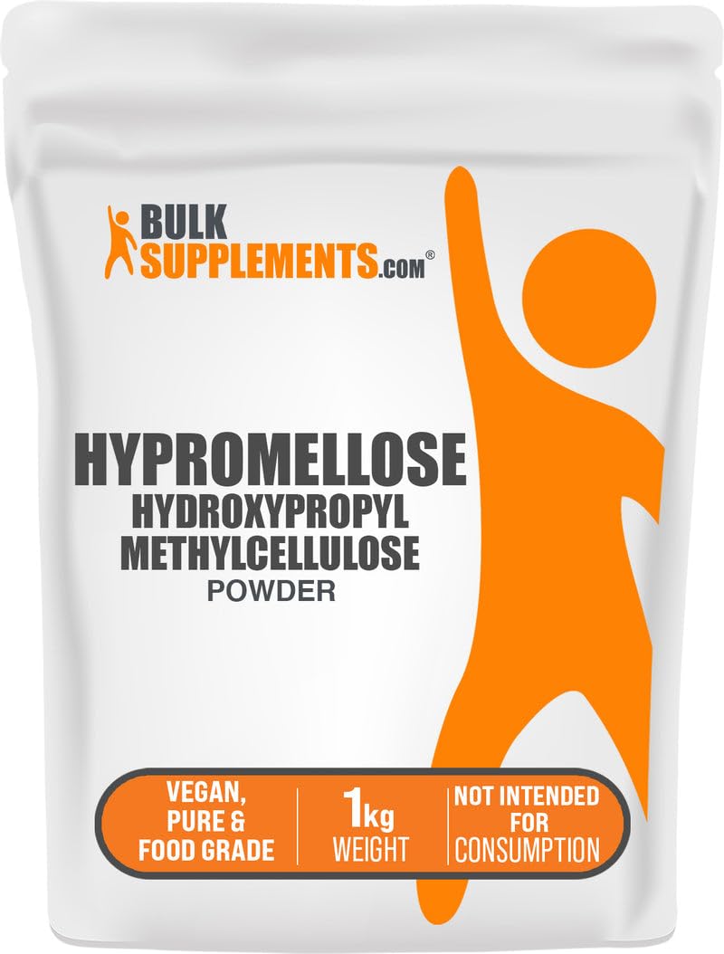 BulkSupplements Hypromellose powder 1kg pack—neutral excipient for reliable formulation