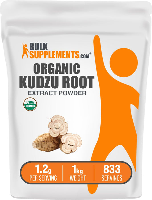 BulkSupplements Kudzu Root Extract powder bottle supports easy daily wellness