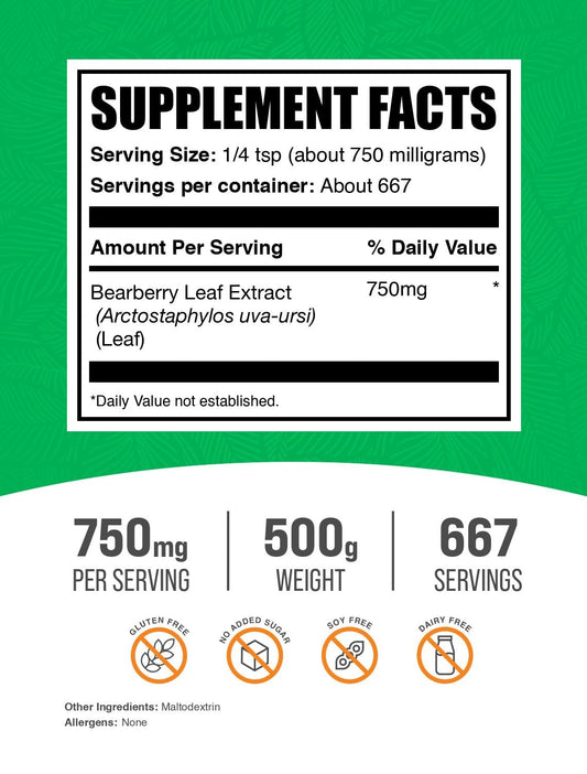 BulkSupplements Uva Ursi Extract powder container highlighting everyday supplement routines.