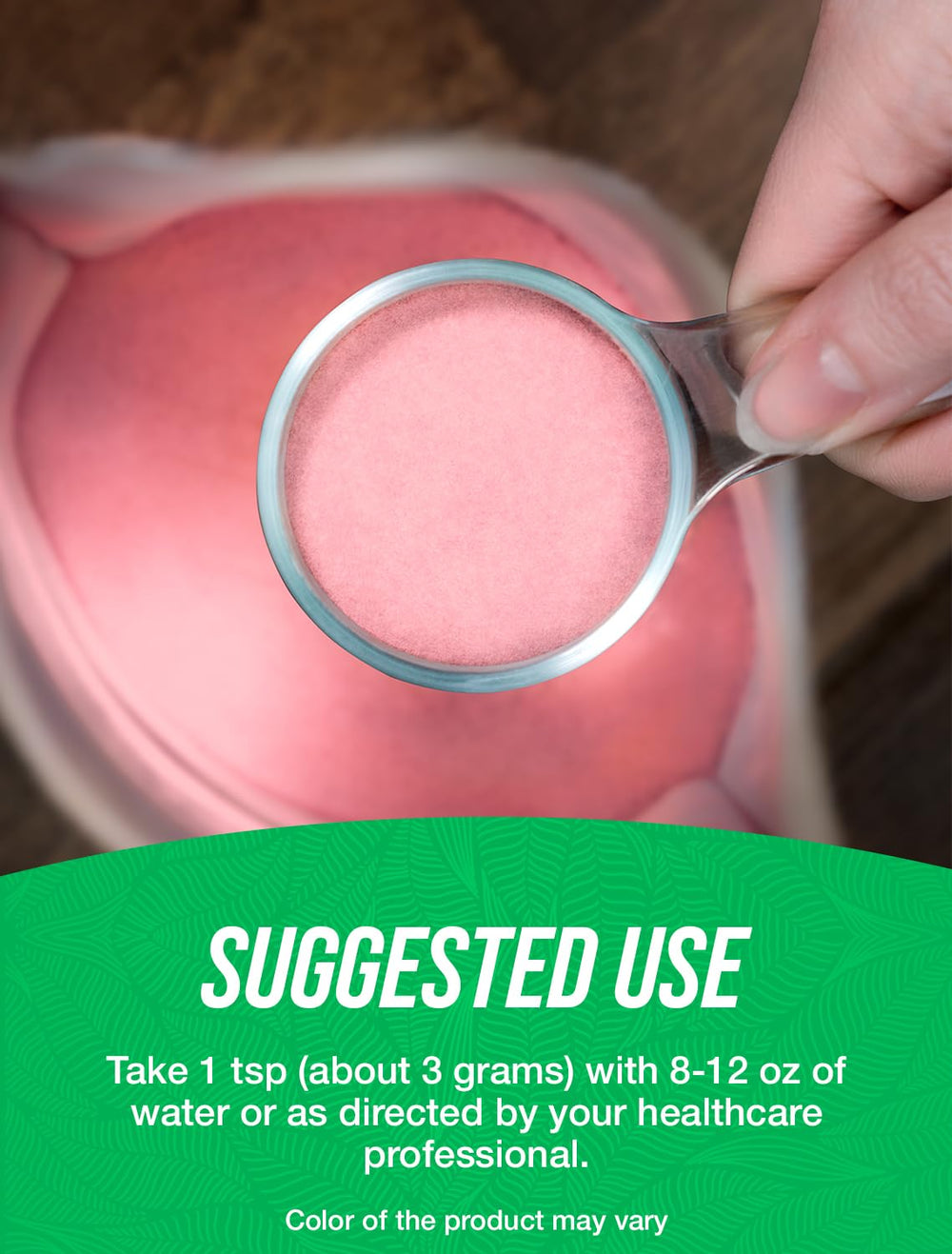 Acerola cherry powder dissolving smoothly in a glass of water for quick use.