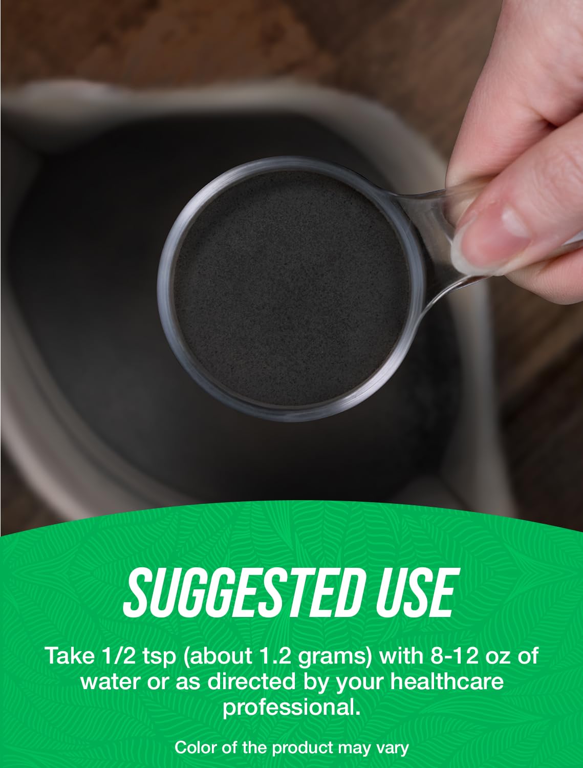 BulkSupplements activated charcoal powder texture close-up for easy mixing into routines.