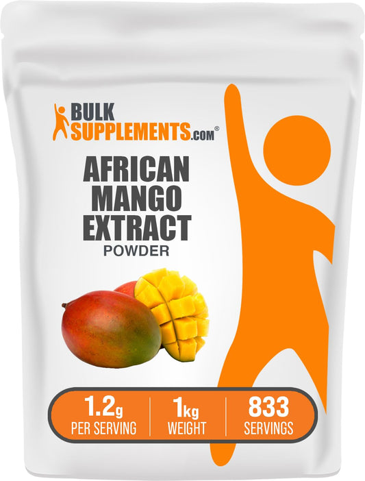 BulkSupplements African Mango Extract powder bottle ready for daily use in smoothies.