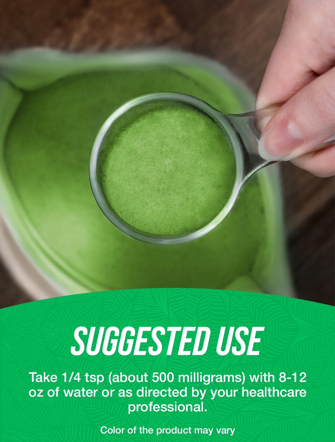 BulkSupplements Alfalfa Extract powder ready to mix into smoothies for a natural greens boost.