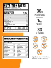 BulkSupplements almond protein powder pour into a shaker for smoothies.