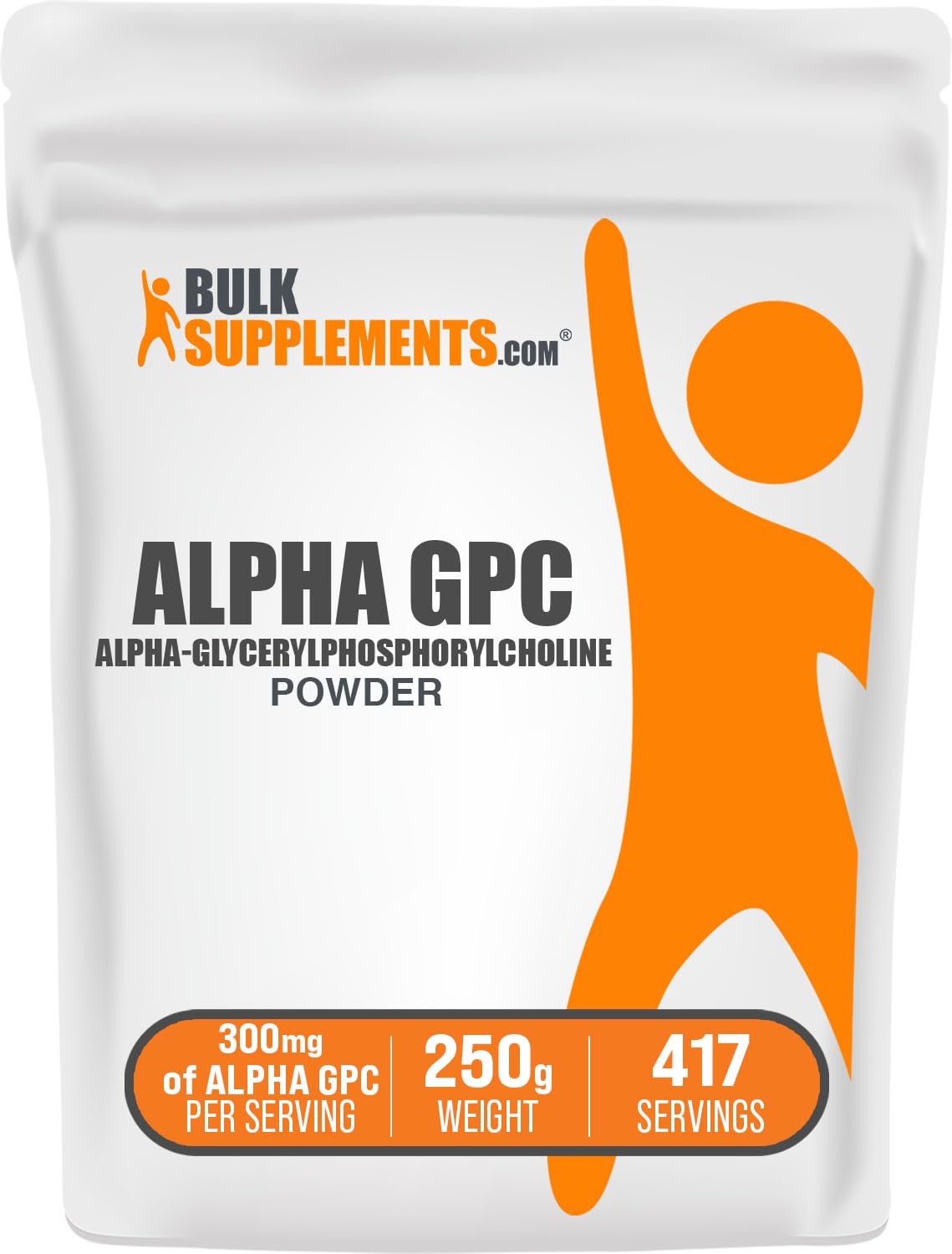 BulkSupplements Alpha GPC powder bottle for daily choline support