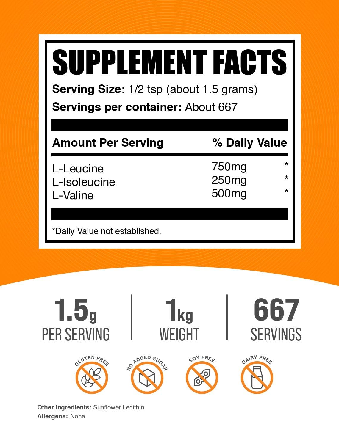 BulkSupplements unflavored BCAA bottle ready to blend into shakes