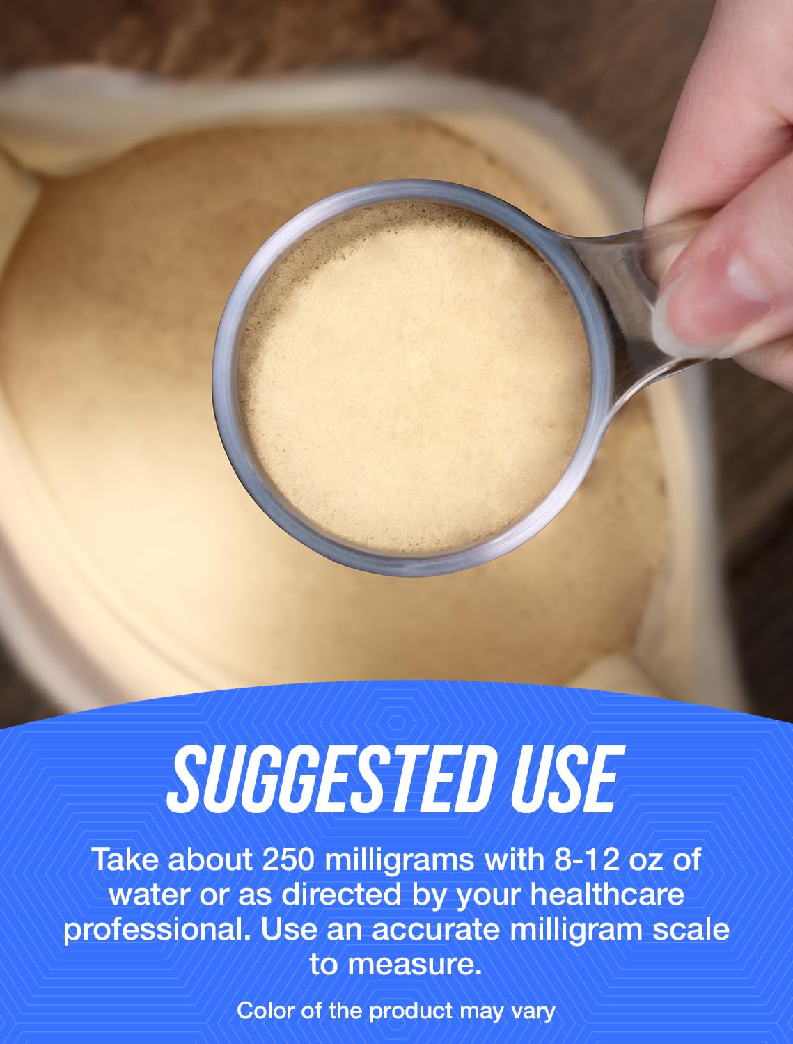 BulkSupplements Beta Glucan powder packaging is compact for home or travel.