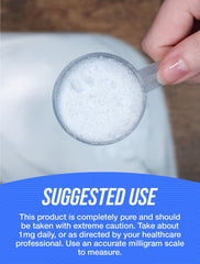 BulkSupplements Biotin Powder closeup scoop shows fine powder ready to mix