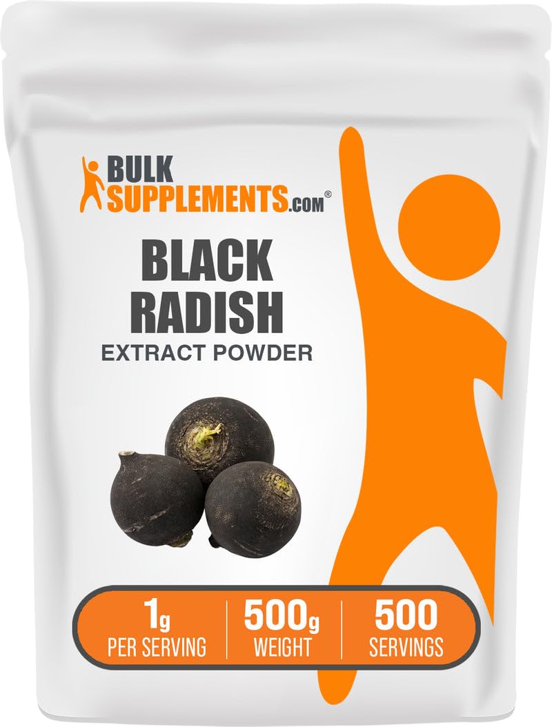 BulkSupplements Black Radish Extract powder tub for daily wellness.