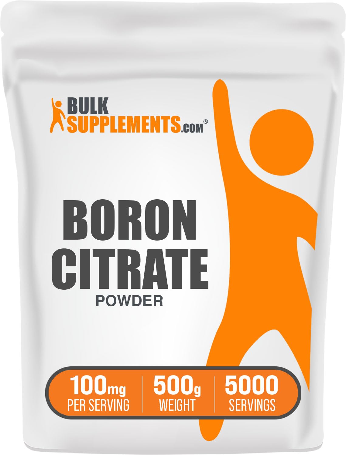 BulkSupplements Boron Citrate Powder bottle for easy daily supplementation and general wellness.