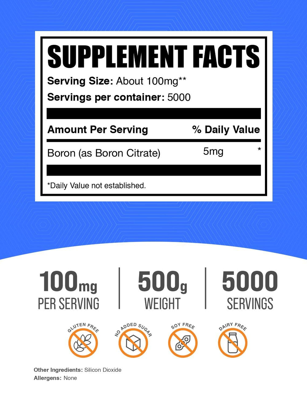 BulkSupplements Boron Citrate Powder pour demonstrating convenient mixing for smoothies and beverages.