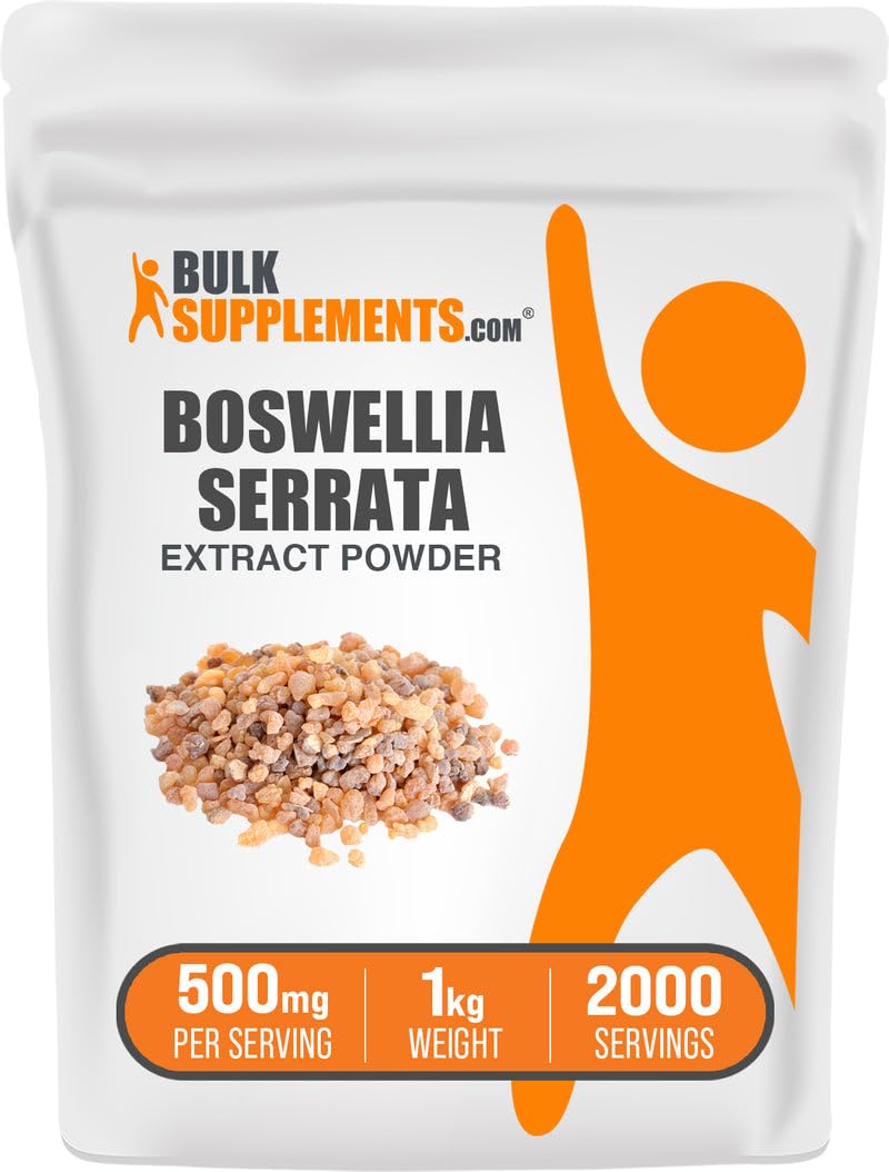 BulkSupplements Boswellia Serrata extract powder bottle pour for convenient daily dosing
