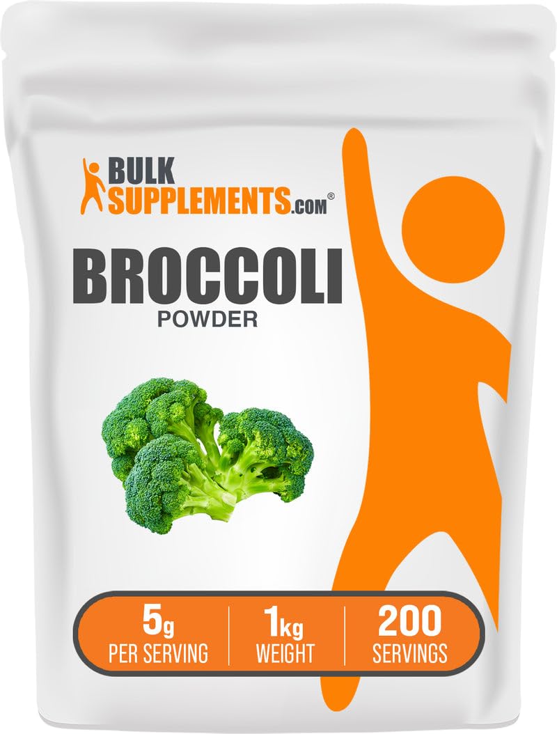 BulkSupplements broccoli powder floret-stalk close-up supports daily greens intake