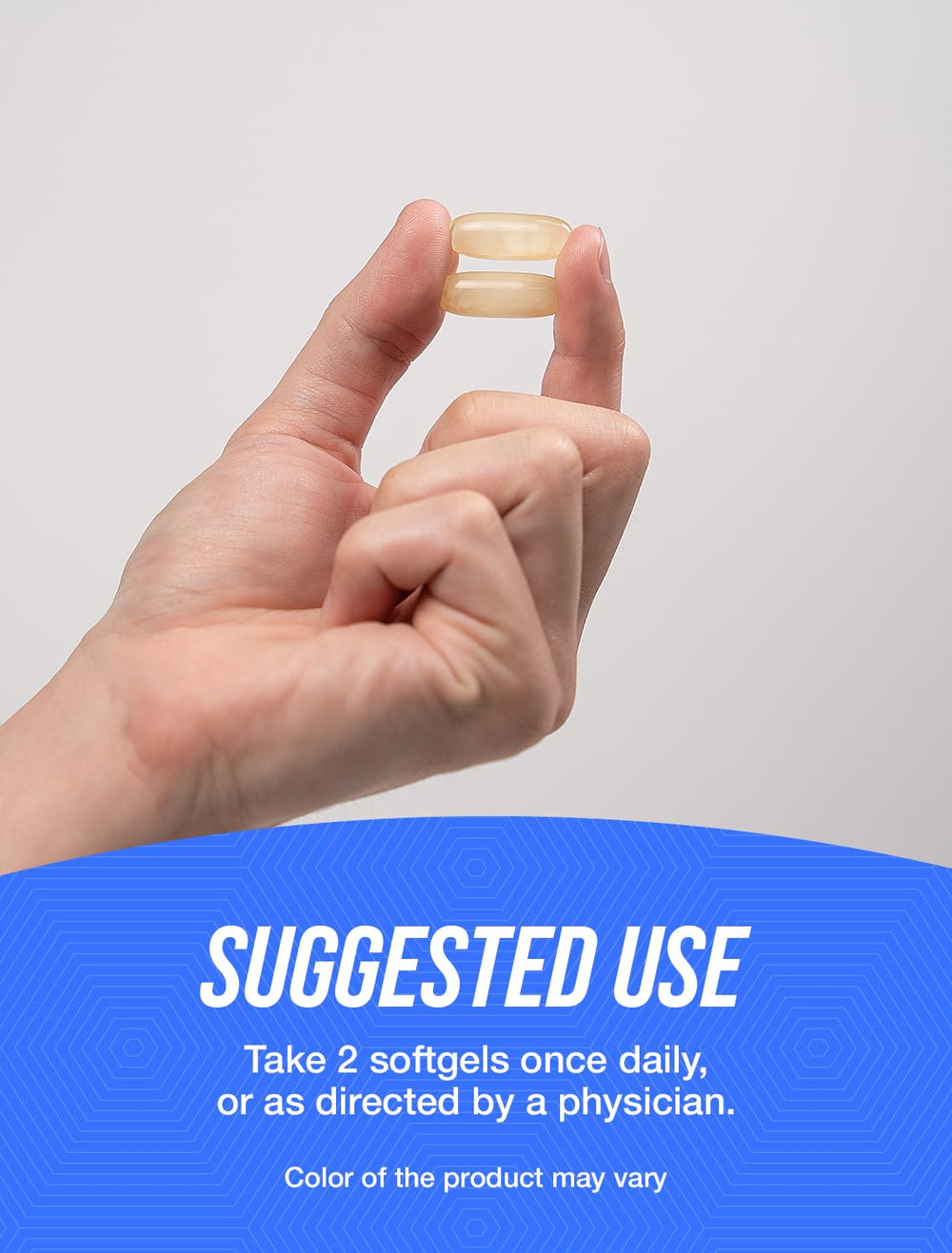 BulkSupplements calcium carbonate vitamin D3 softgels closeup shows small, convenient capsules.