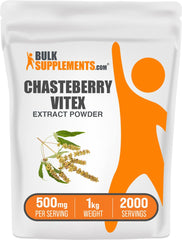 BulkSupplements chasteberry extract powder bottle for daily vegan wellness