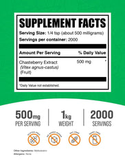 Chasteberry extract powder jar supports gluten-free dietary goals