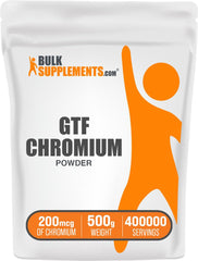 BulkSupplements Chromium GTF powder in a jar signals purity and daily mineral support.