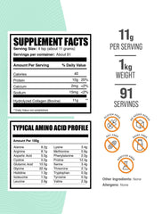 BulkSupplements Collagen Peptides Powder jar highlighting gluten-free formula.
