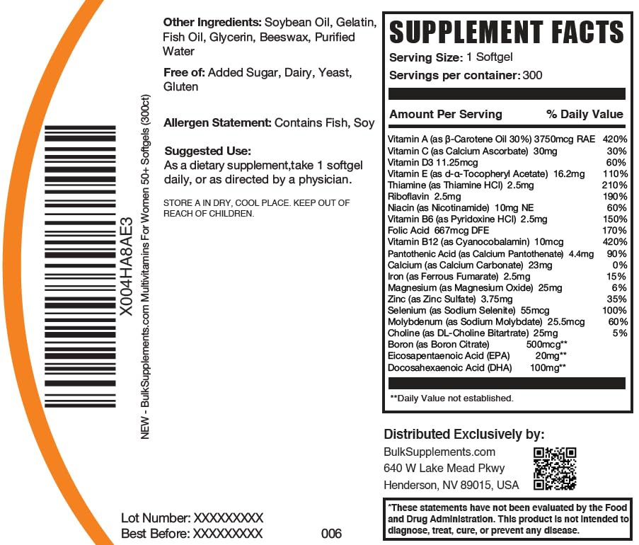 BulkSupplements Complete Multivitamin softgels ideal for daily routine