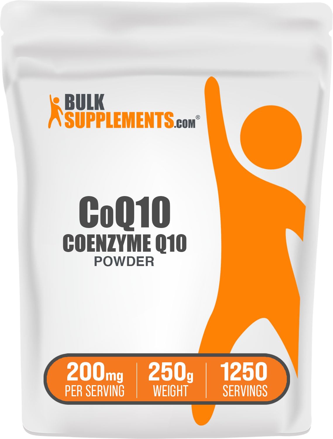 BulkSupplements CoQ10 powder bottle for versatile daily use