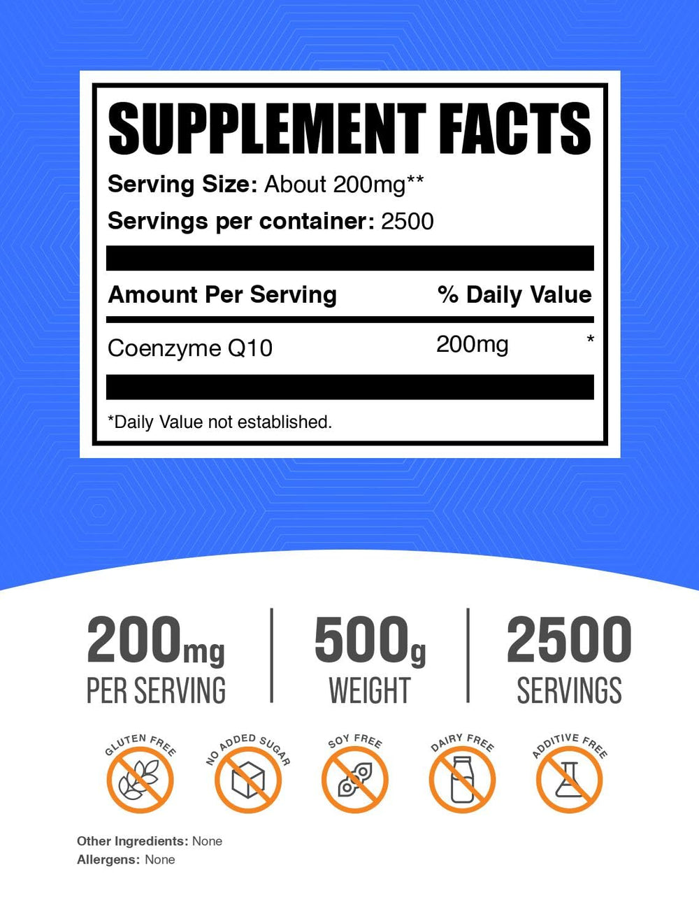 BulkSupplements CoQ10 powder scoop ready to blend into a beverage