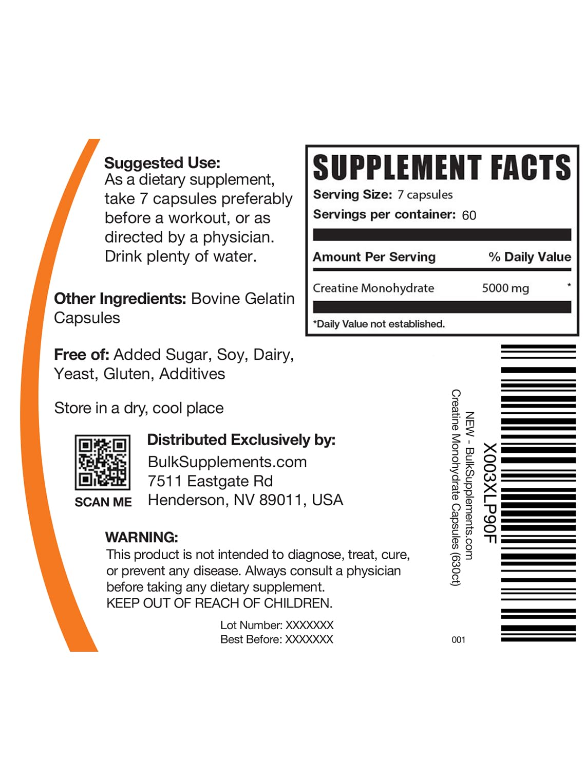 BulkSupplements Creatine Monohydrate Capsules in gym setting