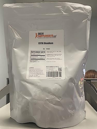 BulkSupplements Disodium EDTA powder on a scale showing accurate portioning.