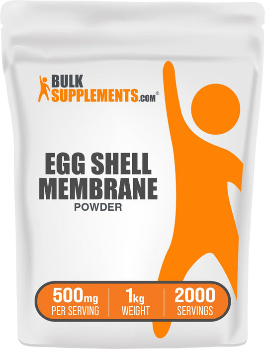 BulkSupplements Egg Shell Membrane powder bottle for daily dairy-free collagen option
