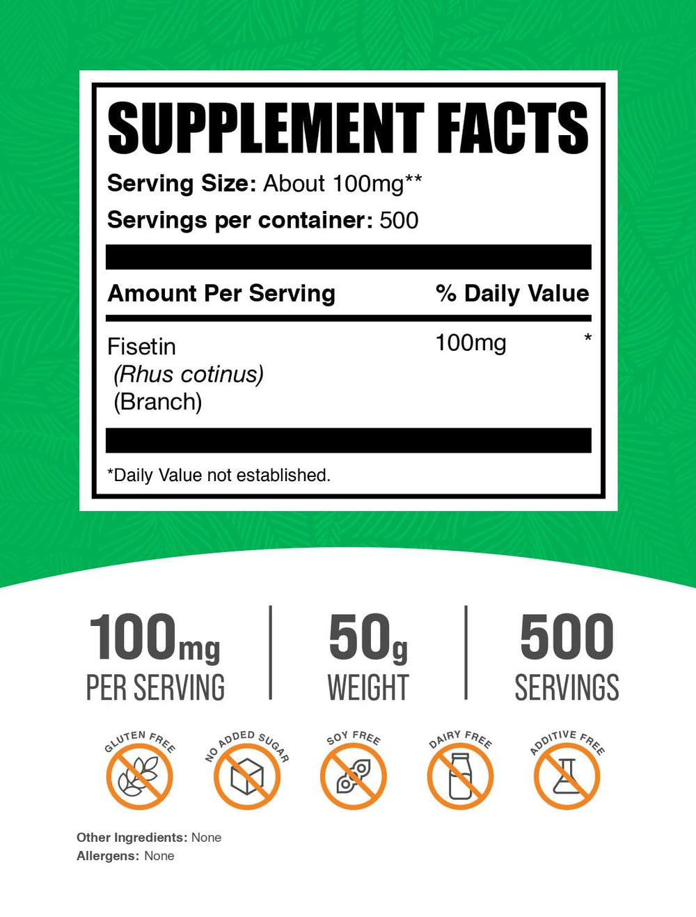 Fisetin powder serving scoop showing convenient daily dosage