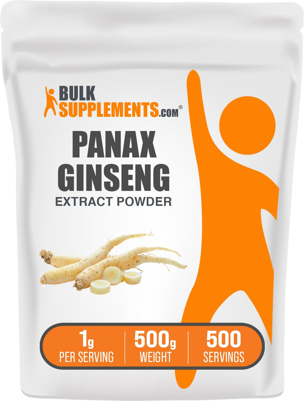 BulkSupplements Ginseng Root Extract Powder packaging shows quality for daily use.