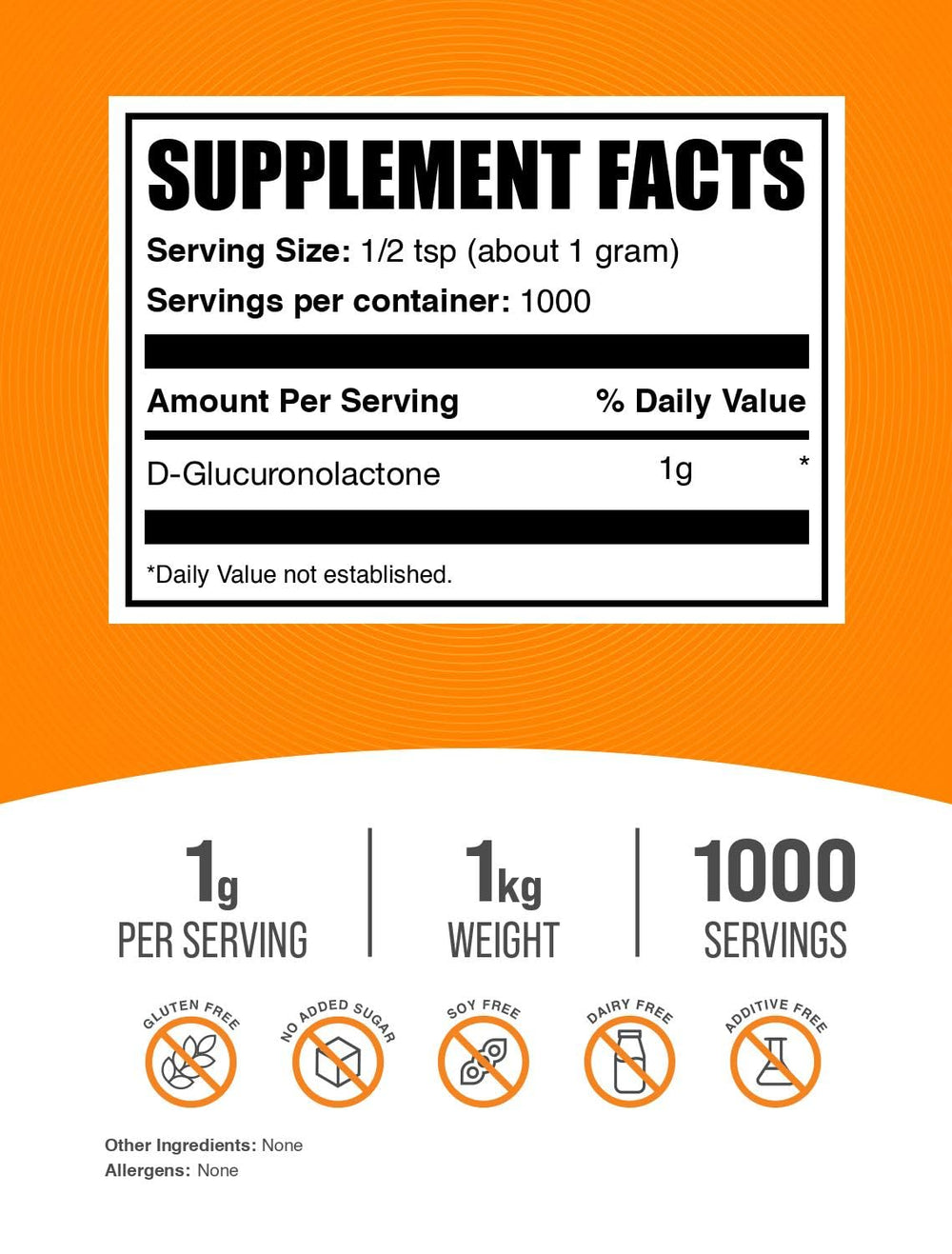 Glucuronolactone powder scoop ready for precise measuring.