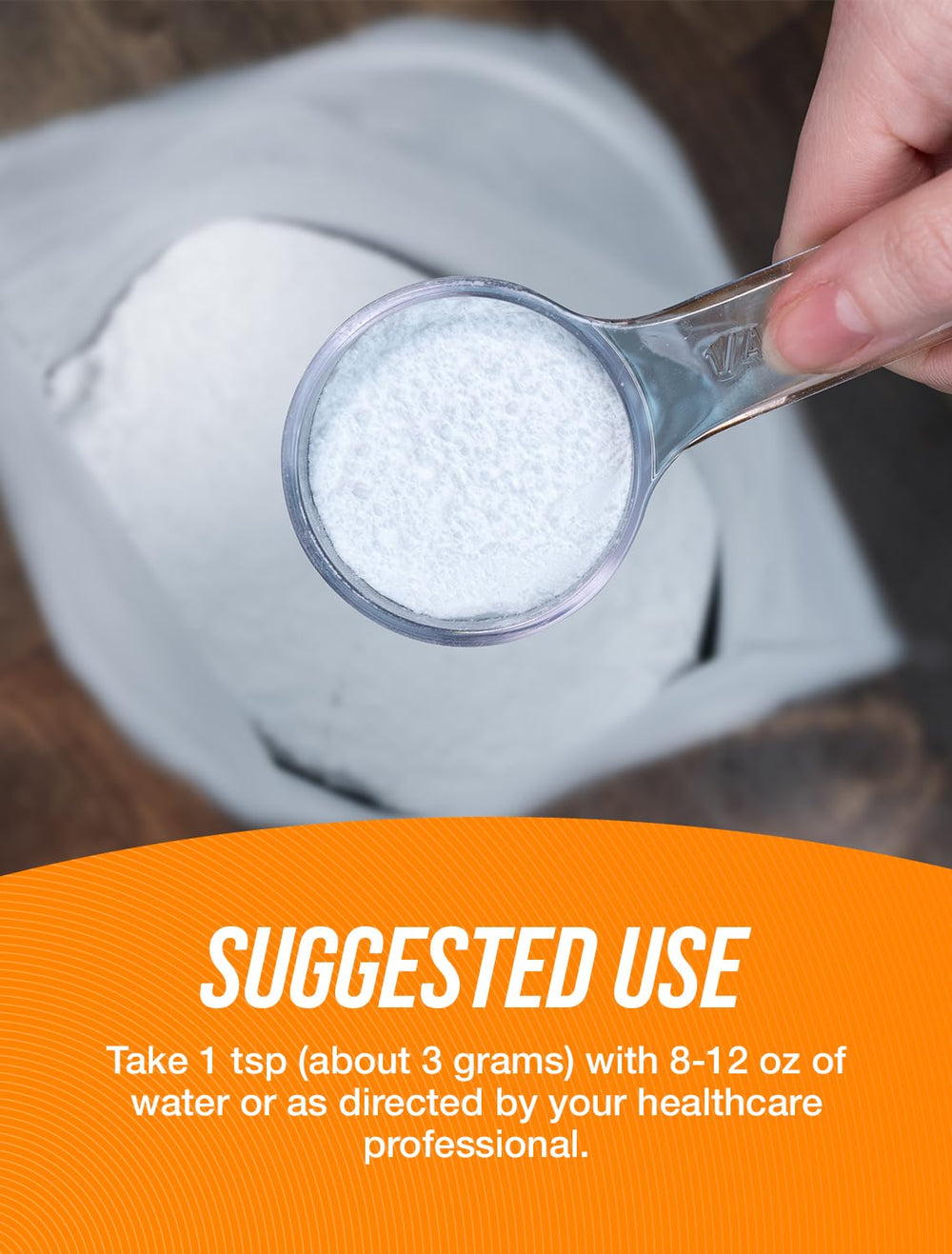 BulkSupplements Glycine Powder dissolving smoothly in a glass of water or juice