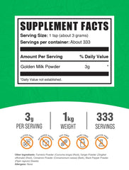 BulkSupplements Golden Milk Powder turmeric-ginger close-up for daily wellness