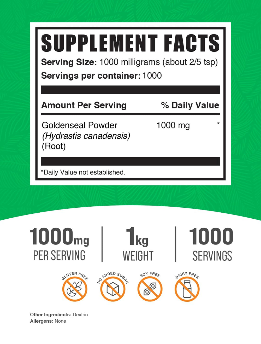 BulkSupplements Goldenseal powder in a bowl demonstrates versatile, convenient integration into routines