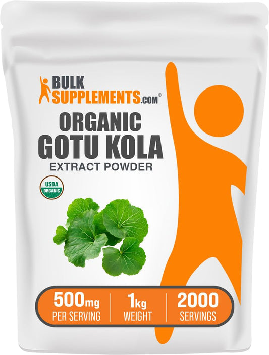 BulkSupplements Gotu Kola extract powder 1kg packaging for daily use